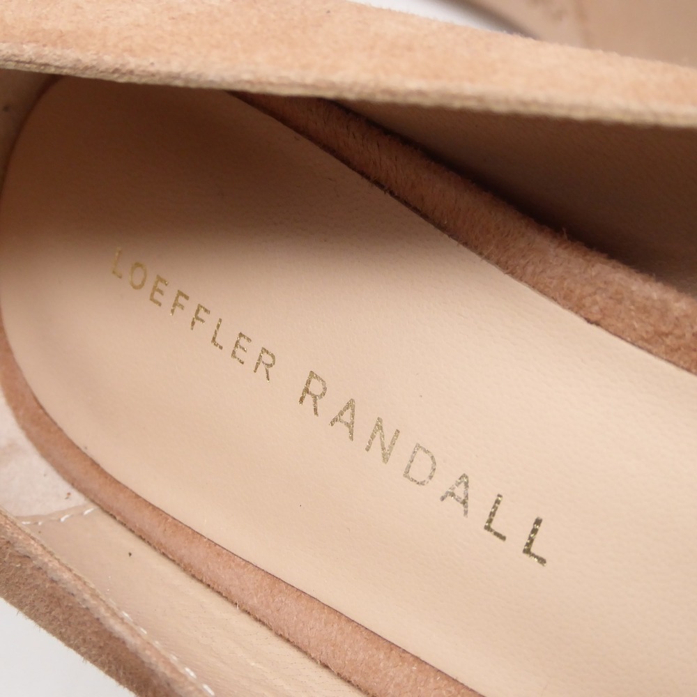Loeffler Randall Womens Rita Block Heel Pumps Tan Suede Ankle Tie Pointed Toe 11 - Picture 9 of 10